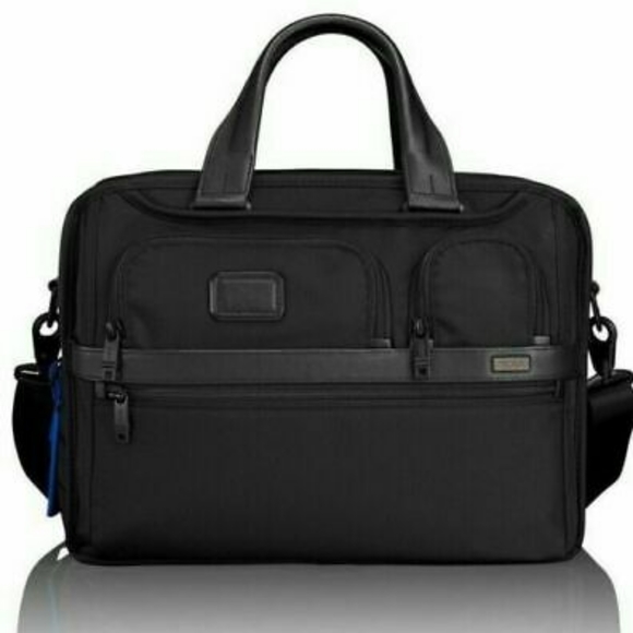 TUMI Alpha Expandable Briefcase Messenger Should
